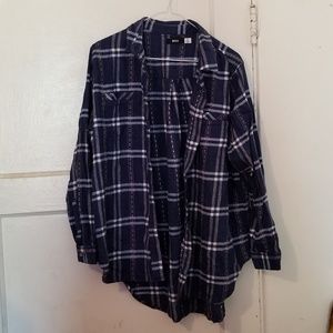 Long Sleeve Blue Flannel